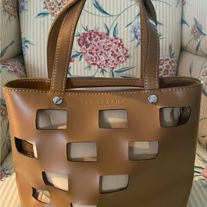 Lamarque Tan Cutout Tote Bag